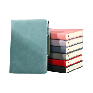 Carnet de Notes A5 en Cuir à Couverture Rigide Cousue, 100 Feuilles, avec Élastique, Cadeaux pour Étudiants, Usage Professionnel, Bureau et École - Product Image 3