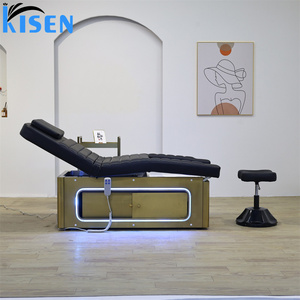 เก้าอี้นวดเท้าไฟฟ้าอเนกประสงค์ Kisen Luxury พร้อมไฟ LED อ่างแช่เท้า เตียงนวดหนัง PU ทันสมัย โต๊ะทำเล็บเท้าสำหรับร้านเสริมสวย - Product Image 3