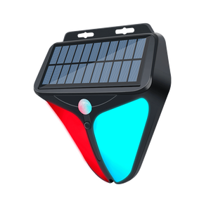 Lampe d'alarme solaire à détecteur de mouvement étanche IP65, sirène puissante 129 dB et lumière stroboscopique, lampe murale de sécurité extérieure pour jardin - Product Image 1