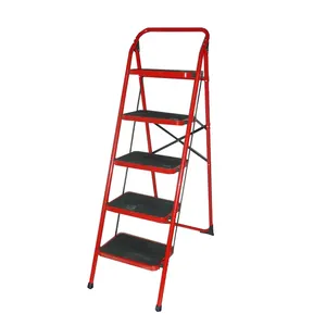 Hot Sale Adjustable Step Stairs Stool Folding Ladders Wide Step Steel Modern Household Online Technical Support Others Doors 9kg