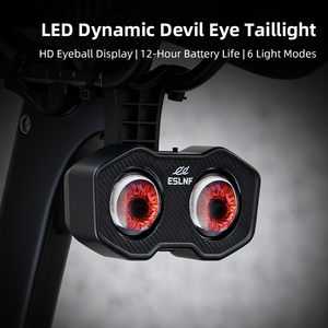 Nouveau feu arrière de vélo 2026 Devil Eye avec lentille 3D, 6 modes LED, 1200 mAh, vente en gros directe usine OEM - Product Image 1