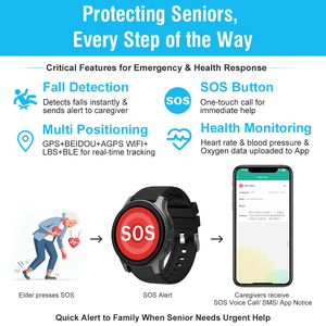 L18 lớn màn hình cảm ứng điện thoại rơi phát hiện SOS cuộc gọi khẩn cấp cuộc gọi thoại kép 2G 3G 4G kết nối silica gel IP67 IPS lịch - Product Image 2