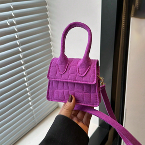 Koreanische süße Mini-Filz handtaschen Einfarbige Umhängetaschen Vielseitige Casual Design Business Werbe geschenke - Product Image 5