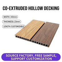 Planches de terrasse en composite bois-plastique (WPC) co-extrudées de 2e génération, modernes, pour sols extérieurs de jardin et de patio