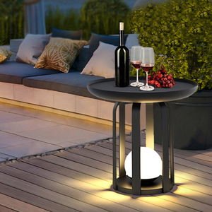 Lampe solaire de jardin extérieure étanche avec table d'appoint pour patio, cour et villa - Product Image 1