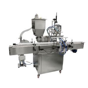 Machine de remplissage automatique à convoyeur pour boissons, miel, bière, crème, alcool, lait, cosmétiques, bain de bouche et liquides - Product Image 1