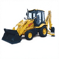 Loader Efisiensi Tinggi 1m³ Excavator 0.22m³ Backhoe Loader CLG766A untuk Pembangunan Jalan