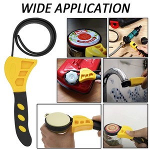 6inch Belt Wrench Oil Filter Strap <b>Spanner</b> Chain Wrench Strap Opener Adjustable Disassembly <b>Tool</b> - Product Image 2