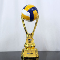 Trophées personnalisés en résine pour football et volley-ball, sculpture en résine, plaque de récompense, trophée de football