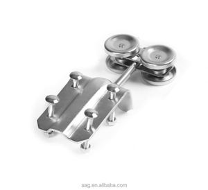 WEKIS Quincaillerie moderne en laiton pour porte coulissante de grange, accessoires de rail de suspension, roulettes de fenêtre durables et antirouille, norme américaine - Product Image 4