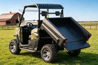 UTV électrique robuste 72V, véhicule utilitaire tout-terrain 2 places avec amortisseur pour ferme, parc et site touristique