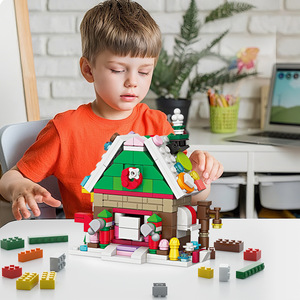 Hot Selling Christmas <b>Building</b> Blocks <b>Model</b> Toy Set ABS Plastic Educational Toy for Ages 6+ Modern <b>Buildings</b> DIY Toy - Product Image 4