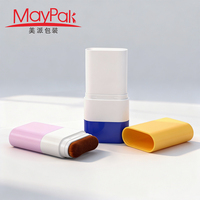 Qualité Vide 10ml 15ml 20ml Plastique PP Cosmétique Recyclable Ovale Twist up Déodorant Bâton Conteneur avec Brosse