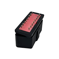 Venta caliente de alta calidad OBD2 16Pin conector macho J1962 enchufe con deflector rojo contactos de cobre y carcasa de nailon para adaptador OBD