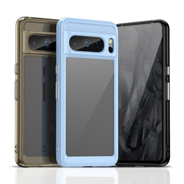 Clear Shockproof Candy Color Accessories Mobile Phone Case for Google Pixel 8 Pro 7 Pro 6A
