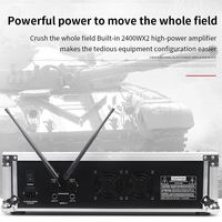 Amplificateur de puissance professionnel OEM GT12M haute puissance 2400W *2, 12 canaux, avec 2 microphones et enceinte.