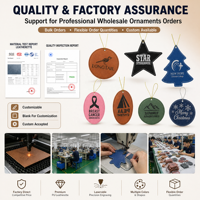 Ornements de Noël personnalisables en cuir PU découpables au laser, formes variées, décorations de Noël gravables au laser, étiquettes suspendues en similicuir