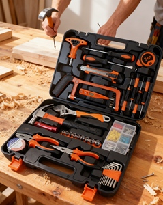 Kit de herramientas manuales multiusos de <span class=keywords><strong>carpintero</strong></span> con alicates Juego de destornilladores de precisión Hoz Acero al cromo vanadio para reparación del hogar - Product Image 3