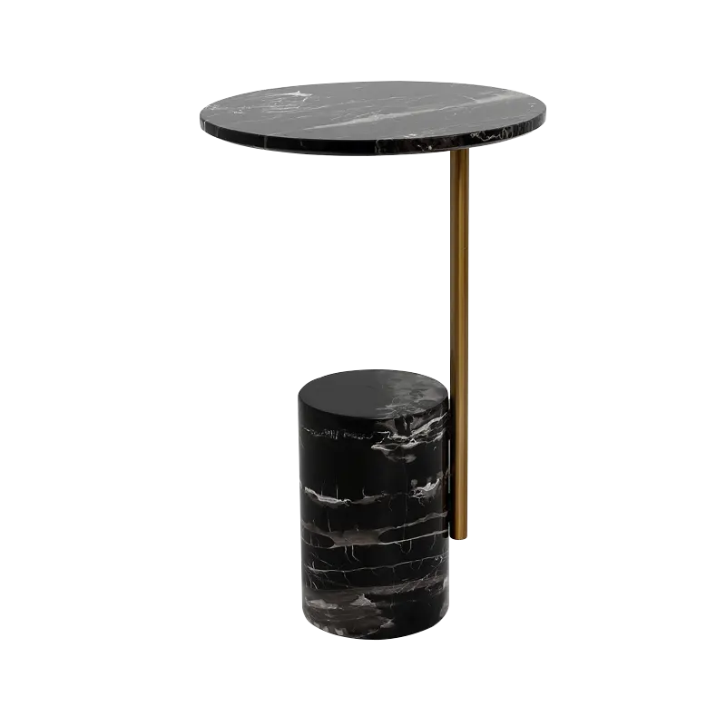 Table d'angle supérieur en marbre et acier inoxydable, meuble de salon moderne de luxe, en forme de marbre, acier inoxydable, 2022