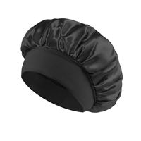 Bonnet de nuit personnalisé pour femme en 100 % polyester, couleur unie, design profond et surdimensionné, convient à tous les types de cheveux