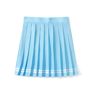 Falda Escolar Estilo Anime para Verano, Cintura Alta, Plisada, Corta, Color Sólido, Poliéster Antiarrugas - Product Image 4