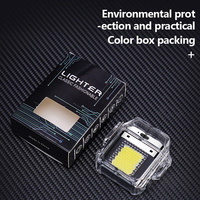 Lumière de cigarette rechargeable directe d'usine en gros Briquet électrique transparent étanche USB à serpentin chauffant