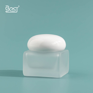 Frascos de Vidrio Redondos Vacíos con Tapa de Rosca <span class=keywords><strong>para</strong></span> Cuidado de la Piel, Limpiador Facial, <span class=keywords><strong>Crema</strong></span> Facial, Mascarilla, Bálsamo Labial, Exfoliante Corporal 50g, Impresión Serigráfica - Product Image 1