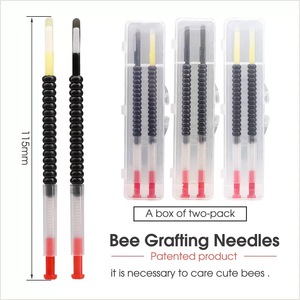 2Pcs-kit Aguja de injerto Cría de abeja <span class=keywords><strong>reina</strong></span> Herramienta de injerto con <span class=keywords><strong>punta</strong></span> negra para apicultor, equipo de Apicultura - Product Image 4