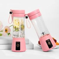 Mixeur-Presse-Agrumes Électrique Portable Rechargeable 380 ml, Mini USB 6 Lames pour Smoothies et Fruits, Sans Fil, Idéal à la Maison