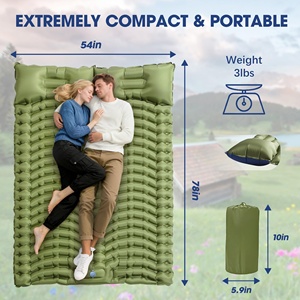 TPU <b>Foldable</b> Air <b>Bed</b> <b>Mattress</b> Inflatable Sleeping Pad Outdoor Camping Mat Foot Pump Double Self-Inflating Sleeping Pad - Product Image 2