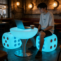 Dés lumineux LED 16 couleurs RVB, qui brillent dans le noir, pour mobilier de bar extérieur étanche pour hôtels/événements