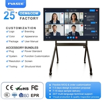 Écran numérique 4K 16:9 noir, 65/75/86 pouces, écran tactile intelligent, panneau LED infrarouge, tableau blanc interactif tactile 20 points