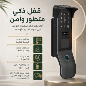 Smart Fingerprint Door <b>Lock</b> with 3D Face Recognition WiFi TTLock Waterproof Electronic Rim <b>Lock</b> for Outdoor Use - Product Image 1