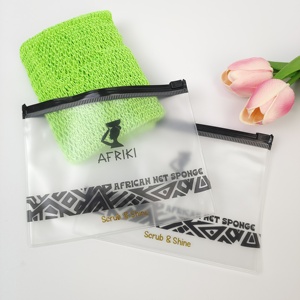 <span class=keywords><strong>Sac</strong></span> à fermeture éclair <span class=keywords><strong>en</strong></span> PVC personnalisé de haute qualité <span class=keywords><strong>sac</strong></span> <span class=keywords><strong>en</strong></span> <span class=keywords><strong>plastique</strong></span> de couleur noire pour filet africain éponge maquillage <span class=keywords><strong>sac</strong></span> à fermeture éclair - Product Image 6