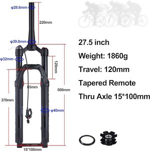 Vente chaude 26/27.5/29/Fourche à suspension de vélo <span class=keywords><strong>BMX</strong></span> personnalisée accessoires personnalisés usine vélo fourche vtt - Product Image 2