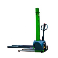 Chariot élévateur entièrement électrique Hyder 1 tonne avec déplaceur latéral hydraulique et pneus pleins pour utilisation avec transpalette auto-chargeur