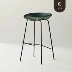 Elefante Home Bar Cozinha Restaurante Piscina Metal Base Counter Altura Banquetas Bar Cadeiras Modern Industrial Bar Stool