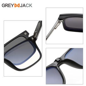 Lunettes de soleil magnétiques Greyjack à clipser, monture rectangulaire en TR90, polarisées, anti-UV, bloquant la lumière bleue, unisexes - Product Image 1