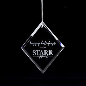 Adornos para árbol de Navidad personalizados Adornos navideños Colgante de cristal Adorno colgante - Product Image 4