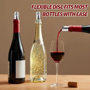 50 <span class=keywords><strong>Discos</strong></span> Vertedores Desechables Plateados de 3 Pulgadas para Botellas de Licor, Diseño Antigoteo de Un Solo Uso que Evita la Combinación de Sabores - Product Image 3