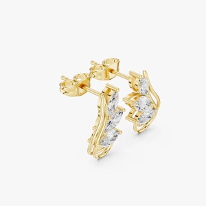 Excellent Quality Elegant Diamond Leaf Branch Stud Earrings for Women with Sparkling CZ <b>Stones</b> for Daily and Party Wear for Sale - Product Image 3
