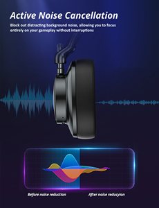 Cuffie Wireless <span class=keywords><strong>da</strong></span> Gaming con Cancellazione Attiva del Rumore, Auricolari Over-Ear con Bassi Potenti, Audio HiFi Stereo e Microfono, Vendita all'Ingrosso - Product Image 6