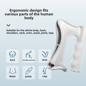 Alat Pijat Elektrik Meridian Mikroarus Terapi Panas Getaran 3-Kecepatan Portabel Paduan Seng Silikon Alat Kebugaran Pijat Tubuh - Product Image 3