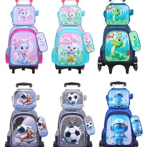 Lindo Set de Mochila con Ruedas de Dibujos Animados, Lonchera y Estuche para Estudiantes de Primaria en Stock de Fábrica para Niñas - Product Image 6