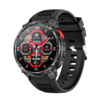 Montre connectée pour homme HT33, écran LED 1,7 pouce, lampe torche, appels Bluetooth, boussole, surveillance de la santé, batterie 1100 mAh, FitCloudPro