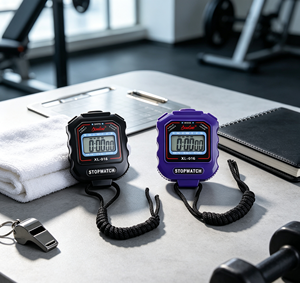 Chronomètre numérique LCD portable pour le sport, <span class=keywords><strong>logo</strong></span> personnalisé, chronomètre 1/100s, minuteur portable pour la course à pied, l'entraînement en plein air, la mesure du temps - Product Image 1