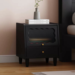 Modern Small Space Multi-Purpose Nightstand with Storage <b>Compact</b> <b>Bedside</b> <b>Table</b> for Apartment Bedroom Furniture - Product Image 1