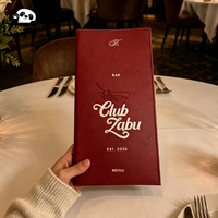 Menu de restaurant haut de gamme, menu de bar gastronomique, couvertures de menu de luxe, cartes de menu personnalisées, dossiers de menu avec logo personnalisé