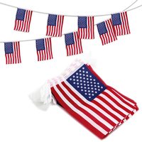 Banderas de cuerda ecológicas personalizadas de lotes pequeños Colores vibrantes que no se desvanecerán Edición de países populares