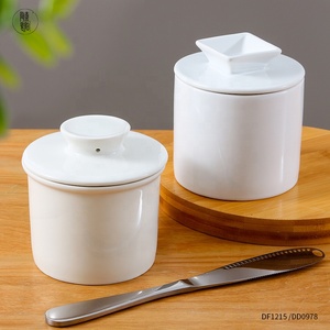 Contenitore per Burro in Porcellana Personalizzato, Vassoio per Burro e Formaggio in Ceramica <span class=keywords><strong>con</strong></span> <span class=keywords><strong>Coperchio</strong></span> - Product Image 4
